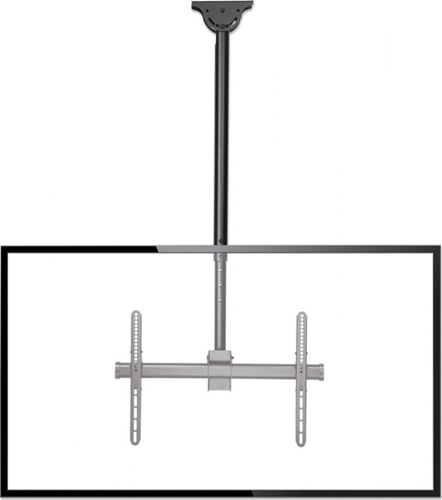 Picture of Manhattan TV & Monitor Mount, Ceiling, 1 screen, Screen Sizes: 37-75", Height: 106-156 cm, Black, VESA 200x200 to 600x400mm, Max 50kg, LFD, Lifetime Warranty