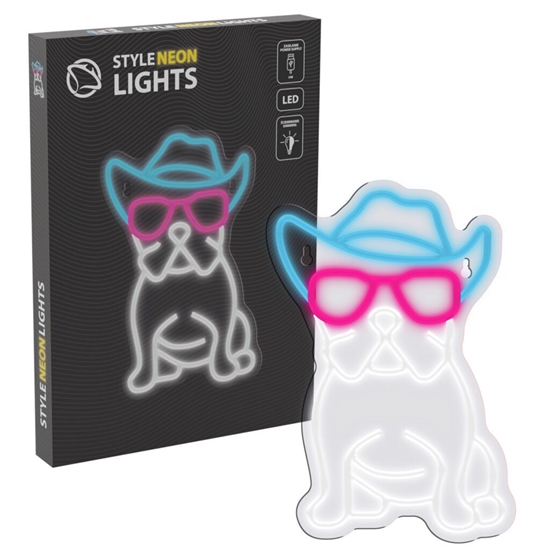 Picture of Manta SNL114MT Style Neon Lights BULDOG  WITH GLASSES