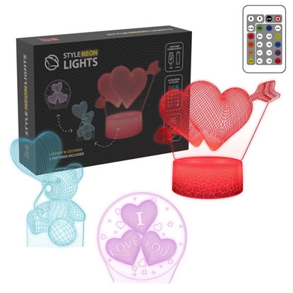 Attēls no Manta SNL115RGB LED lamp Light decoration Heart RGB 3D