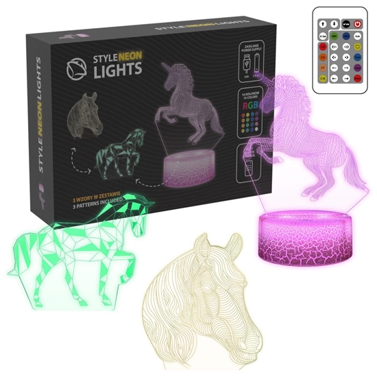 Picture of Manta SNL116RGB LED lamp Light decoration Horses RGB 3D