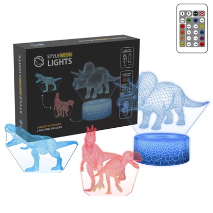 Attēls no Manta SNL117RGB LED lamp Light decoration Dinosaurs RGB 3D