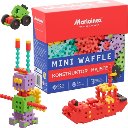Attēls no Marioinex Klocki Mini Waffle 200 el. Konstruktor Majster (519287)