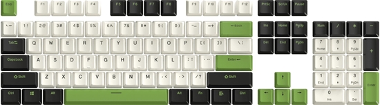 Picture of Marvo sada vym�niteln�ch kl�ves, PBT Keycap set KP-02 US, zielona
