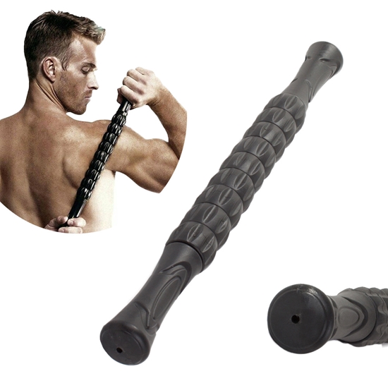 Picture of Masāžas rullītis muguras sāpēm Rotējošais 360 ķermeņa rullītis muguras sāpēm Melns