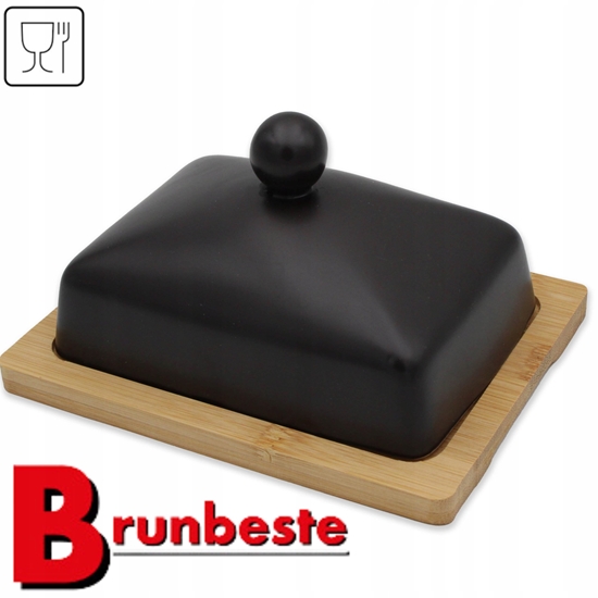 Изображение Maselniczka Brunbeste MASELNICZKA CERAMICZNA Z BAMBUSOW PODSTAWK BRUNBESTE BB-4502