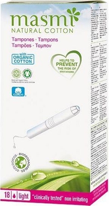 Picture of Masmi MASMI_Tampons tampony z aplikatorem z baweny organicznej Light 18szt
