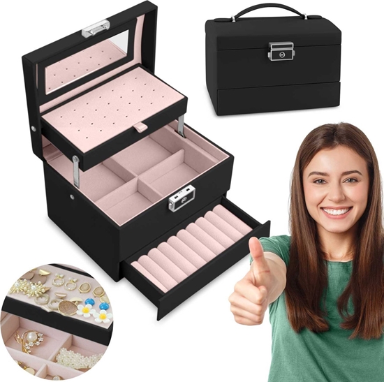 Picture of Massido Szkatuka na biuteri MS-704 - czarna