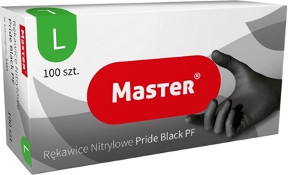 Изображение Master Master Rkawiczki Nitrylowe Czarne L 100 Sztuk