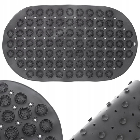 Picture of Mata antypolizgowa pod prysznic szara 68x37 cm