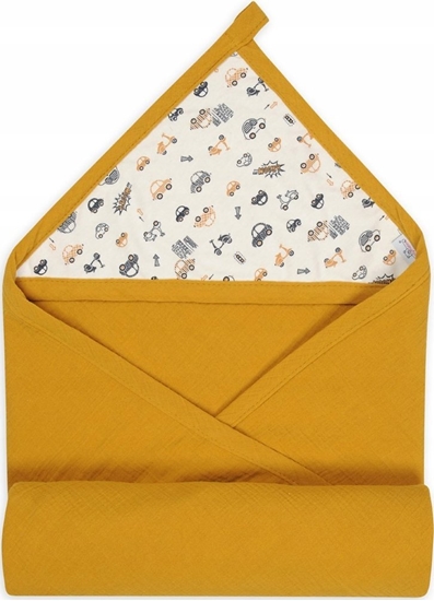 Picture of MATEX Okrycie kpielowe MUSLIN DESIGN 85x85 cm [TB0443_02] musztardowy