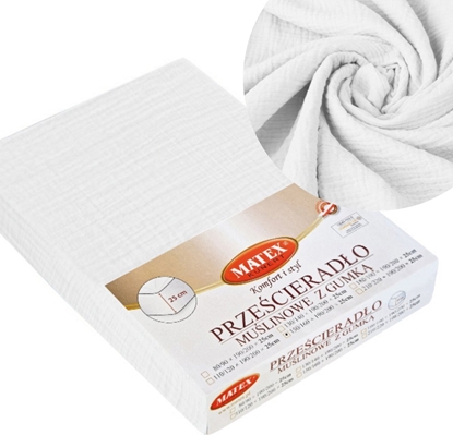 Picture of Matex Przecierado 90 x 200 z Gumk Matex MUSLIN 01