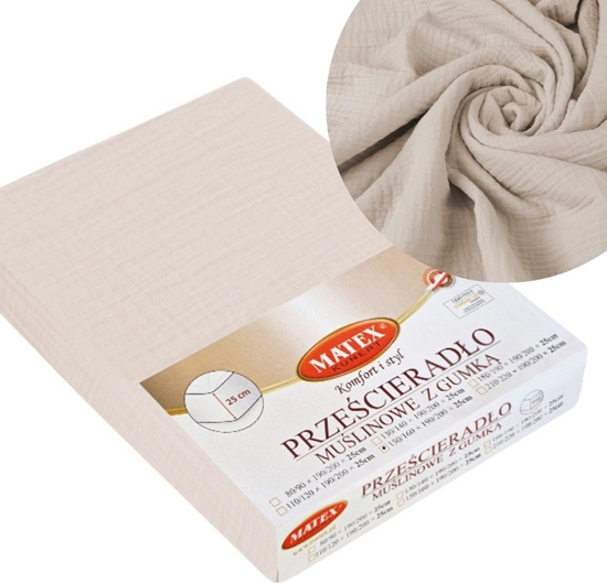 Picture of Matex Przecierado 90 x 200 z Gumk Matex MUSLIN 15