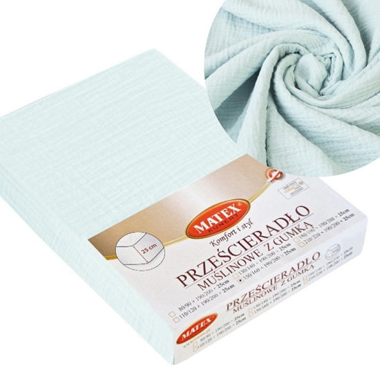 Picture of Matex Przecierado 90 x 200 z Gumk Matex MUSLIN 33