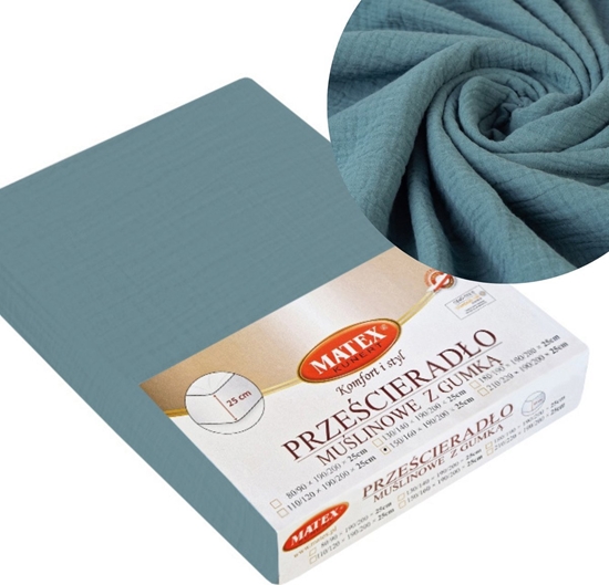Picture of Matex Przecierado 90 x 200 z Gumk Matex MUSLIN 34
