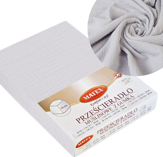 Picture of Matex Przecierado 90 x 200 z Gumk Matex MUSLIN 42