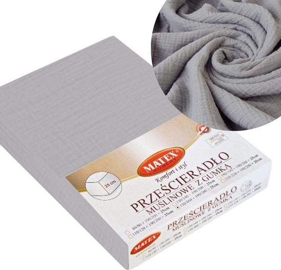 Picture of Matex Przecierado 90 x 200 z Gumk Matex MUSLIN 44