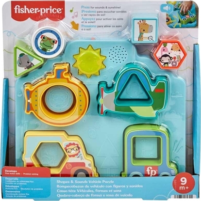 Изображение Mattel Fisher Price Ukadanka Pojazdy i ksztaty HRP31