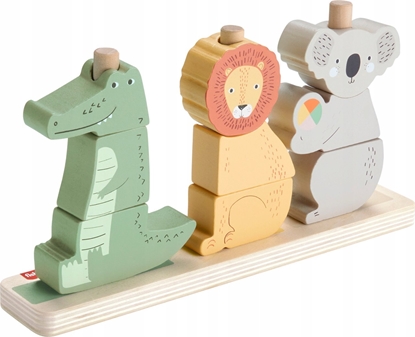 Изображение Mattel FP WOOD ZWIERZATKA UKLADAJ I SORTUJ HXV04 FOL4