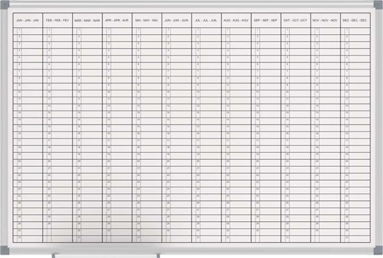 Picture of Maul MAUL Whiteboard Jahresplaner MAULstandard 60x90cm