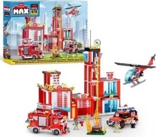 Изображение Max MAX CITY Bricks Fire Station, 933pcs