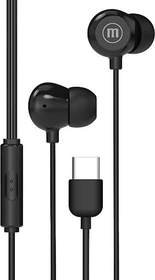 Picture of MAXELL USB-C IN EAR EAPHONES IN-BAX BLACK 348594