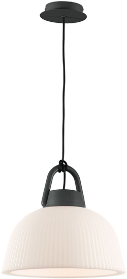 Изображение Maxlight Mantra Kinke 6211 lampa wiszca zwis IP44 1x20W E27 antracyt/biaa