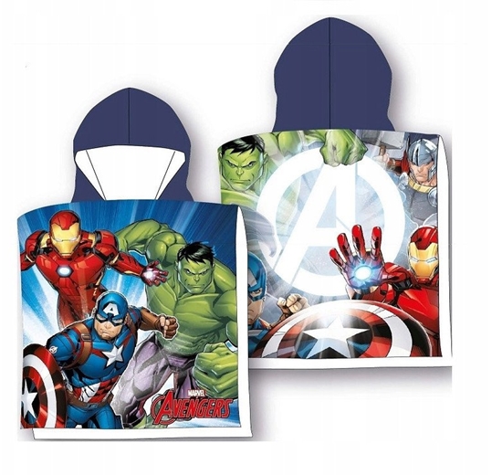 Picture of MCU Avengers Poncho badehåndklæde med hætte - 100 procent bomuld