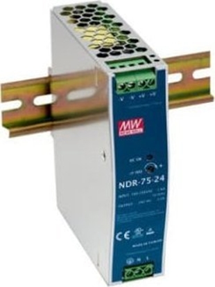 Attēls no Mean Well Zasilacz impulsowy AC/DC na szyn DIN 480W 90-264VAC Uwyj 24VDC 20A PFC aktywne NDR-480-24