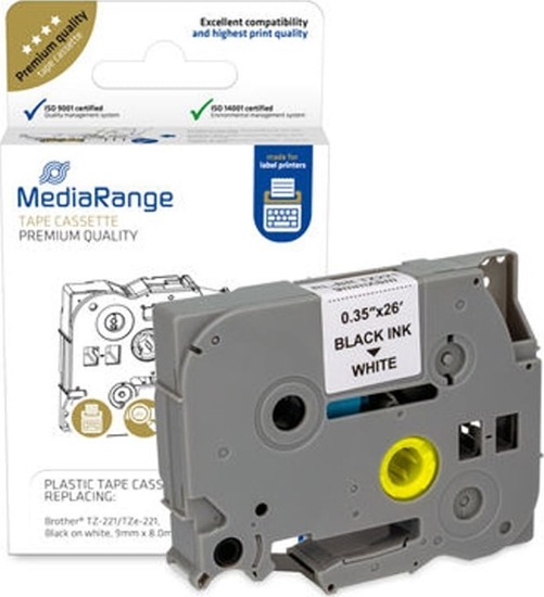 Picture of Mediarange Schriftbandka. Brother TZ-221/TZe-221 9mmx8m sw