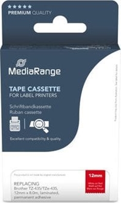 Attēls no Mediarange Schriftbandka. Brother TZ-435/TZe-435 12mm 8m ws