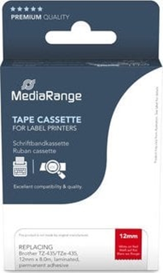 Picture of Mediarange Schriftbandka. Brother TZ-435/TZe-435 12mm 8m ws