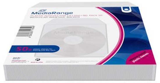 Picture of Mediarange Plastiktasche 1 Disc mit Lasche klebe Rücks. 50pc