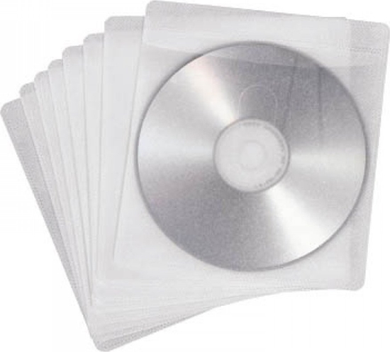 Picture of Mediarange Vliestaschen m. kleb. Rücks., transp., 50er-Pack