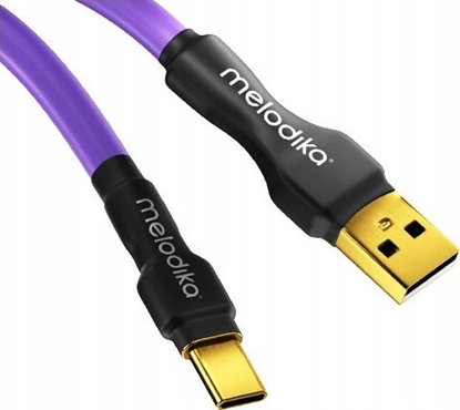 Attēls no Melodika Melodika MDUAC50 Purple Kabel USB typu A-C m.in. do DAC / urzÄdze medycznych - 5m