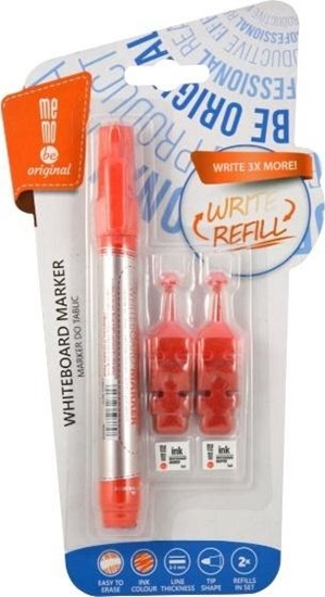 Picture of MemoBe Marker do tablic such. + 2 ampuki czerwony MemoBe