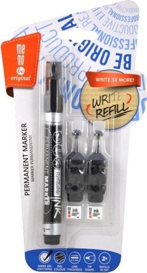 Picture of MemoBe Marker permanentny + 2 ampuki czarny MemoBe