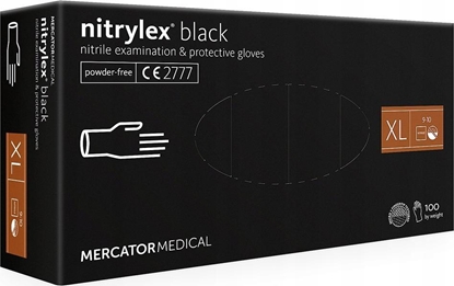 Picture of Mercator Medical rkawice diagnostyczne nitrylex black roz. XL 100szt. RD30104005