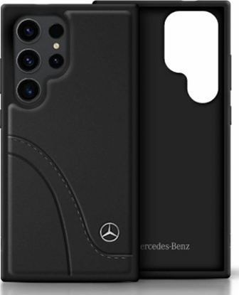 Picture of Etui Mercedes Leather Curved Stitches do  Samsung 