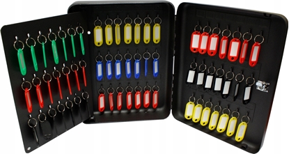 Attēls no Metalplus Szafka wiszca na 84 klucze czarna z zawieszkami