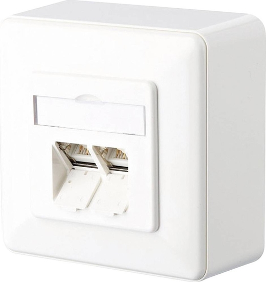 Изображение Metz Connect GmbH Anschlussdose E-DAT C6 8/8(8) AP Cat.6, LSA, reinweiss