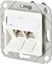 Attēls no Metz METZ CONNECT C6Amodul 2-portowa puszka podtynkowa 180M, czysta biel RAL9010