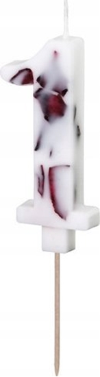 Picture of MFP paper ¦wieczka 1 biaa z patkami 8cm