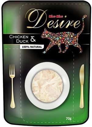 Изображение MIAU MIAU DESIRE saszetka 70g KOT         KURCZAK + KACZKA W ZUPIE