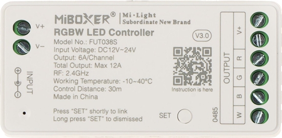 Picture of MiBoxer STEROWNIK OWIETLENIA LED FUT038S 2.4 GHz, RGBW 12... 24V DC MiBOXER / Mi-Light