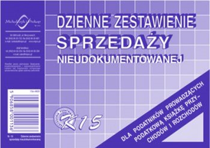 Изображение Michalczyk & Prokop Dzienne zestawienie sprzeday nieudokumentowanej K15