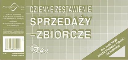Attēls no Michalczyk & Prokop DZIENNE ZESTAWIENIE SPRZEDAY - ZBIORCZE (OFFSET) MICHALCZYK I PROKOP 1/3 A4