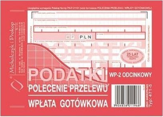 Picture of Michalczyk & Prokop PODATKI - PRZELEW/WPATA 4-ODCINKI A6 (O+3K) MICHALCZYK I PROKOP