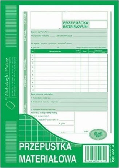 Picture of Michalczyk & Prokop Przepustka materiaowa 322-3