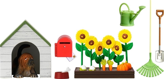 Picture of Micki Zestaw Ogrodowy do domku dla lalek Lundby + Buda dla Psa