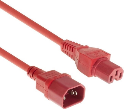 Picture of MicroConnect Red power cable C14F to C15M,